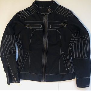 Black satin light jacket S.